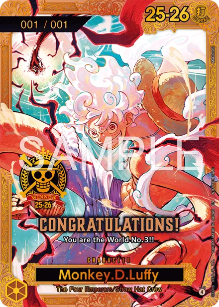 Monkey D. Luffy WF-CS25, carte Championship One Piece TCG